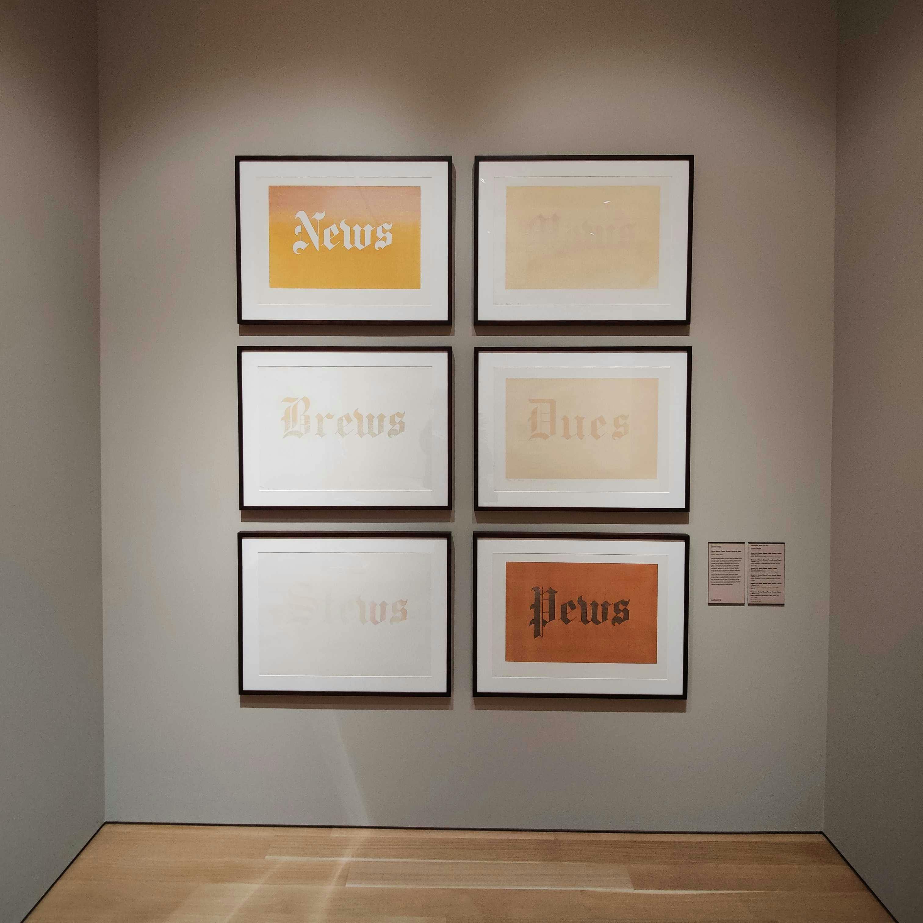 Framed Typeface at the Raclin Murphy Art Museum